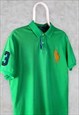 VINTAGE GREEN RALPH LAUREN POLO SHIRT LARGE