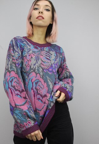 VINTAGE OVERSIZED PATTERNED JUMPER