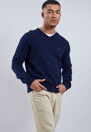VINTAGE RALPH LAUREN V-NECK JUMPER