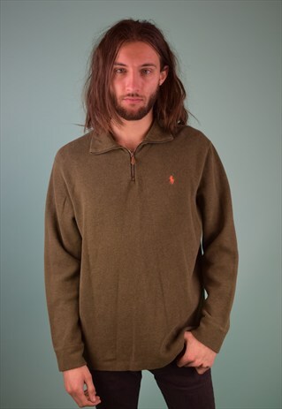 VINTAGE 90'S RALPH LAUREN 1/4 ZIP JUMPER