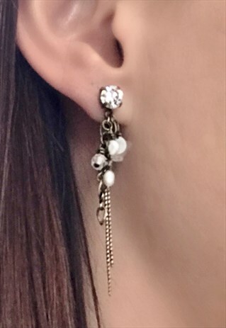 BRONZE BEADED EARRINGS