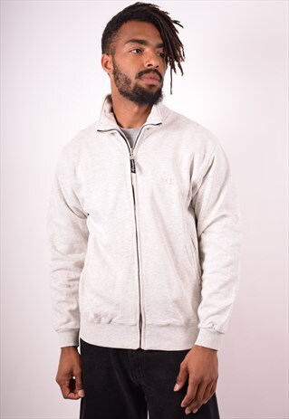 CHAMPION MENS VINTAGE TRACKSUIT TOP JACKET SMALL GREY 90S