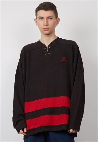 VINTAGE 90'S TIMBERLAND BLACK/ RED SWEATSHIRT