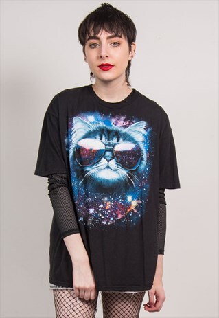 VINTAGE 90'S SPACE CAT T-SHIRT
