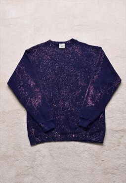 Vintage 90s Lee Navy Splatter Print Sweater