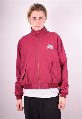LONSDALE MENS VINTAGE JACKET LARGE PURPLE 90'S