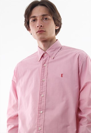 VINTAGE YVES SAINT LAURENT 90S PINK LONG SLEEVE