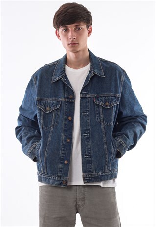 VINTAGE LEVIS TRUCKER 90S BLUE DENIM JEANS