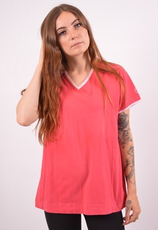 VINTAGE CHAMPION T-SHIRT TOP PINK