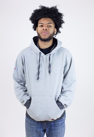 VINTAGE 90S CHAMPION GREY HOODIE