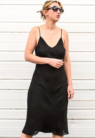 COAST 90S STYLE BLACK SLIP DRESS