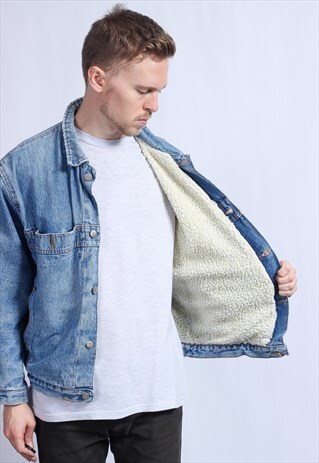 VINTAGE FLEECED LINED DENIM JACKET