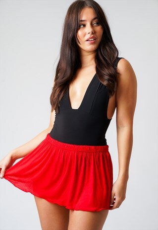 JENNY RED RARA MINI SKIRT