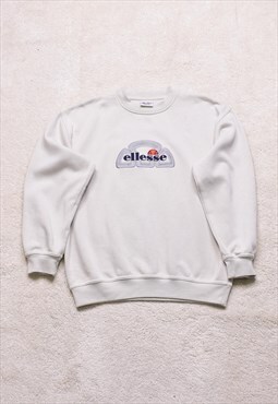 Women's Vintage 90s Ellesse Grey Embroidered Logo Sweater