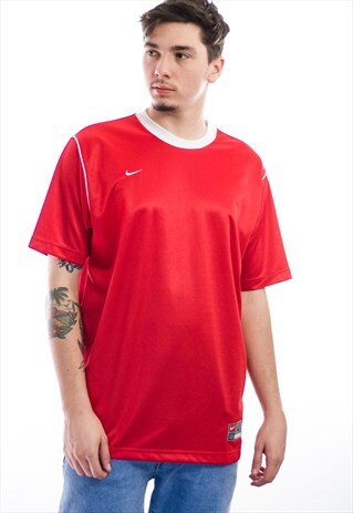 VINTAGE NIKE LOGO JERSEY T-SHIRT 90S L 7