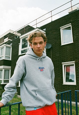 HOODIE IN GREY WITH DREAM SPORTS EMBROIDERY DESIGN