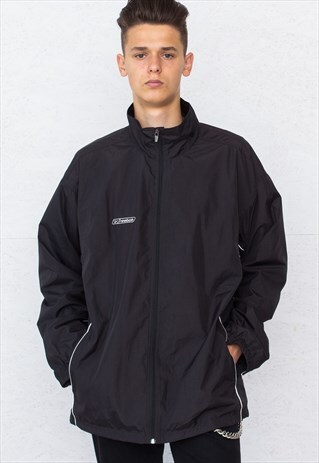 VINTAGE BLACK REEBOK WINDBREAKER JACKET