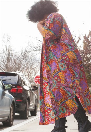VINTAGE 80'S MULTI-PRINT DUSTER