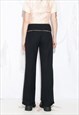 VINTAGE Y2K OFFICE SIREN FLARE TROUSERS IN BLACK