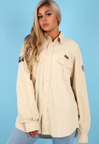 VINTAGE NAPAPIJRI SHIRT IN CREAM NS232