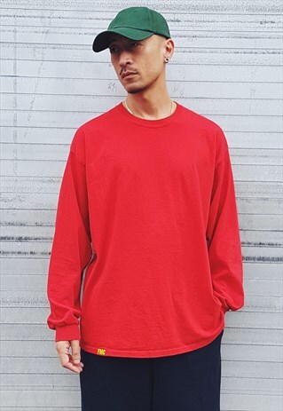 FMC BAGGY OVERSIZED T-SHIRT LONG SLEEVE RED