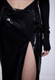 BLACK PANTHER SEQUINED MAXI SKIRT