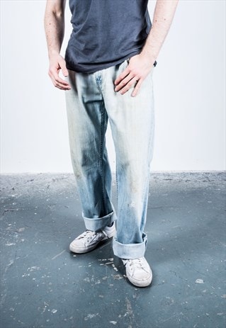 VINTAGE BLUE LEVI'S 559 PAINT JEANS