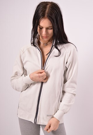VINTAGE CHAMPION TRACKSUIT TOP JACKET WHITE