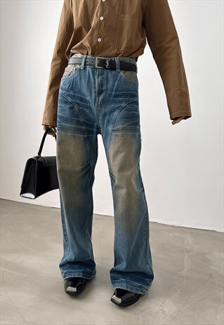 Unisex Technic distressed hang dyed jeans SS2023 VOL.2