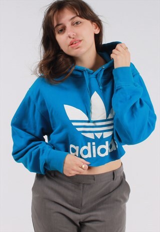 VINTAGE ADIDAS CROPPED HOODIE