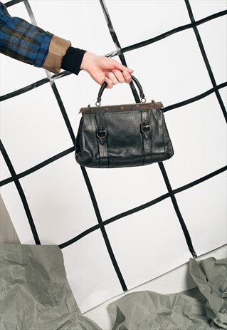 80S VINTAGE VEGAN LEATHER HANDBAG