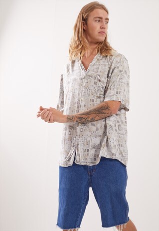 VINTAGE PATTERNED FESTIVAL SHORT SLEEVE SHIRT