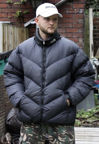 VINTAGE RARE NAVY NORTH FACE 600 DOWN PUFFA JACKET XL