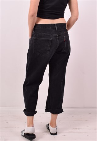 LEVI'S 550 WOMENS VINTAGE JEANS W32 L27 BLACK 90S