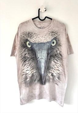 The mountain bird eagle tie dye pink T-shirt small nature 