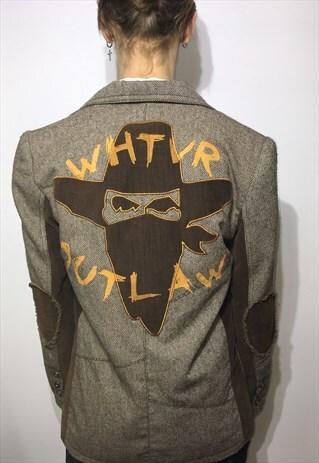 VINTAGE 90' OLDSCHOOL OVERSIZE COOL BROWN JACKET