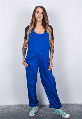 VINTAGE BLUE DENIM DUNGAREES
