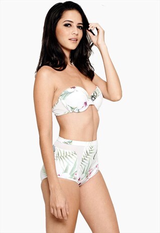 COUPE BANDEAU PIN-UP BANDEAU BIKINI (FULLER BUST) WHITE