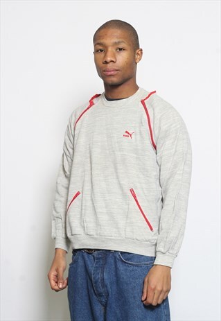 VINTAGE PUMA SWEATSHIRT GREY