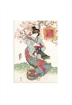 Japanese Ukiyo-e Art Print Poster Woodblock Wall Art Maiko