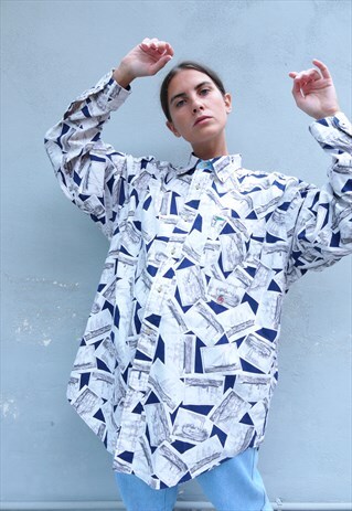 RARE 90S TOMMY HILFIGER SAILBOAT DAD SHIRT