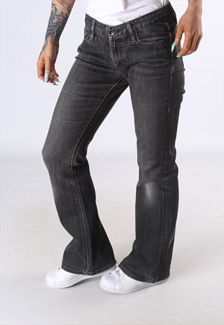 LEVIS 534 LOW FLARE DENIM JEANS FLARED LEG UK 12 (LC5H)