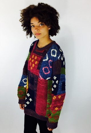 VINTAGE HAND KNIT FESTIVAL JUMPER