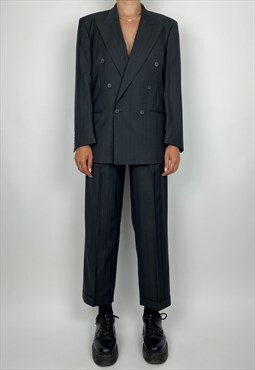  YSL Vintage Suit Yves Saint Laurent Blazer Trousers Grey