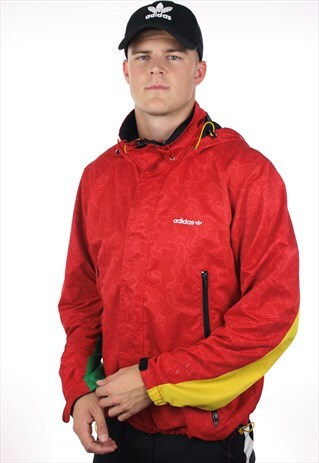 VINTAGE ADIDAS ORIGINALS HOODED JACKET COAT