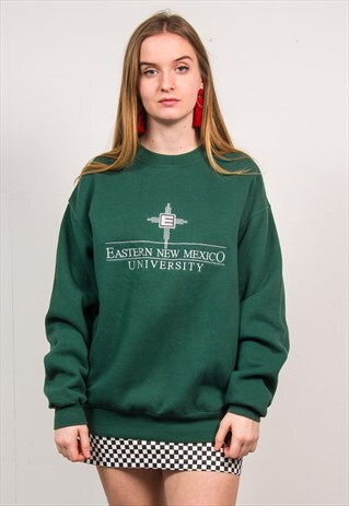USA EASTERN NEW MEXICO UNIVERSITY GREEN SWEATSHIRT