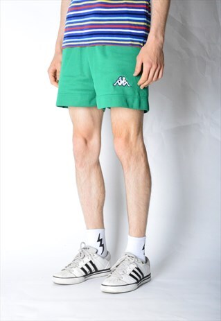 VINTAGE 90S GREEN KAPPA FOOTBALL SHORTS