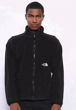 VINTAGE NORTH FACE LOGO DENALI FLEECE BLACK