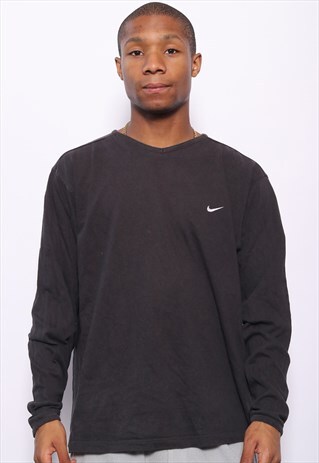 VINTAGE NIKE LOGO LONG SLEEVE T-SHIRT BLACK