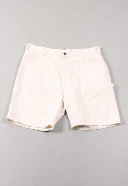 Vintage Dickies Cargo Shorts in Cream Summer Sportswear W40